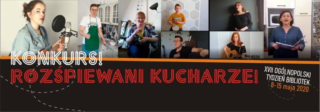 Konkurs rozśpiewani kucharze. W tle zdjęcia gości konkursu